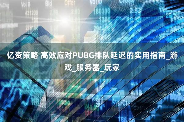 亿资策略 高效应对PUBG排队延迟的实用指南_游戏_服务器_玩家