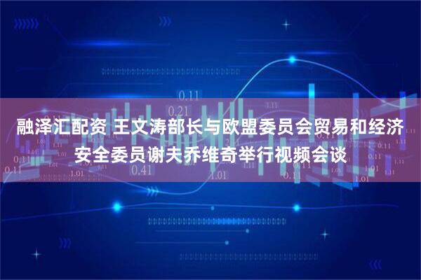 融泽汇配资 王文涛部长与欧盟委员会贸易和经济安全委员谢夫乔维奇举行视频会谈
